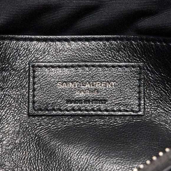 Yves Saint Laurent Grey Chevron Quilted Leather Monogram Large College Bag - Picture 4 of 10